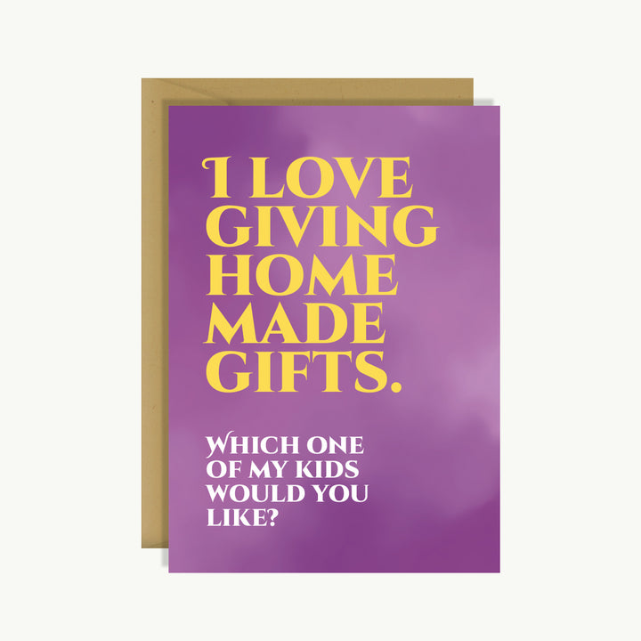 Friendship Card - I love give home made gifts