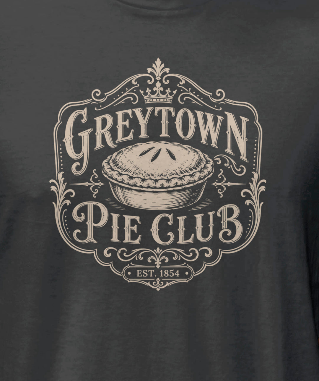Greytown Pie Club Tee Shirt - Charcoal