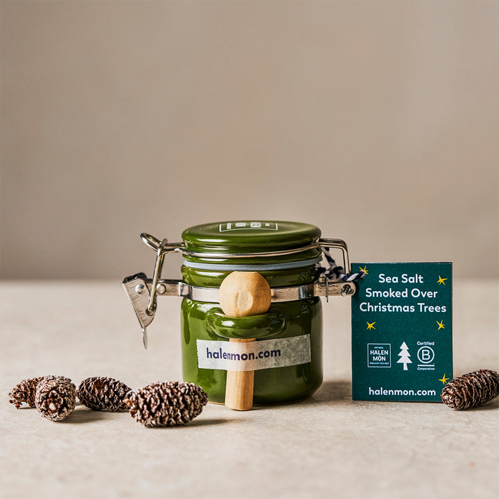 Halen Mon - Sea Salt Smoked Over Christmas Trees in Clamp Top Jar 15g