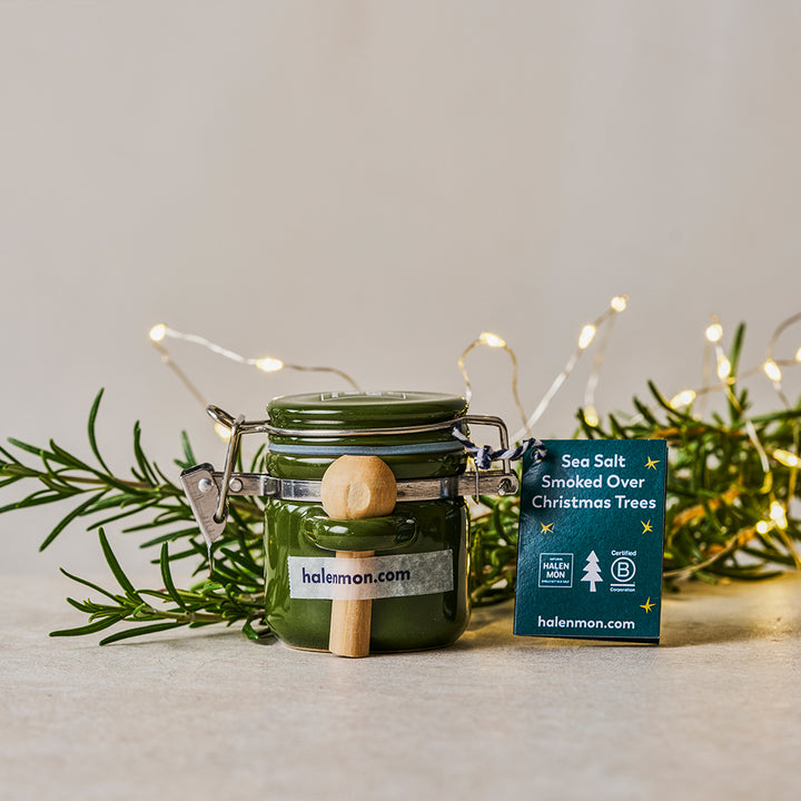 Halen Mon - Sea Salt Smoked Over Christmas Trees in Clamp Top Jar 15g