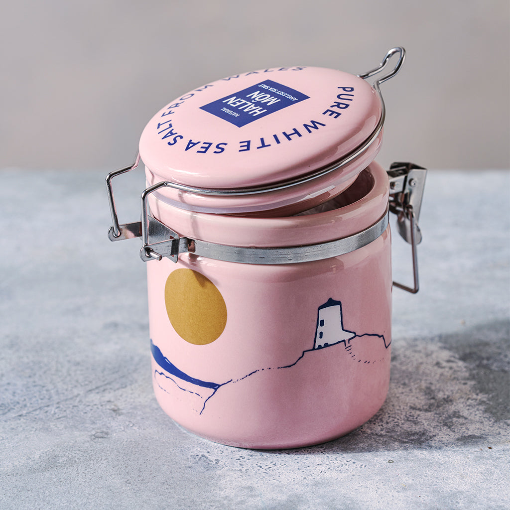 Halen Mon - Pure White Sea Salt From Wales in Llanddwyn Clamp Top Jar 100g