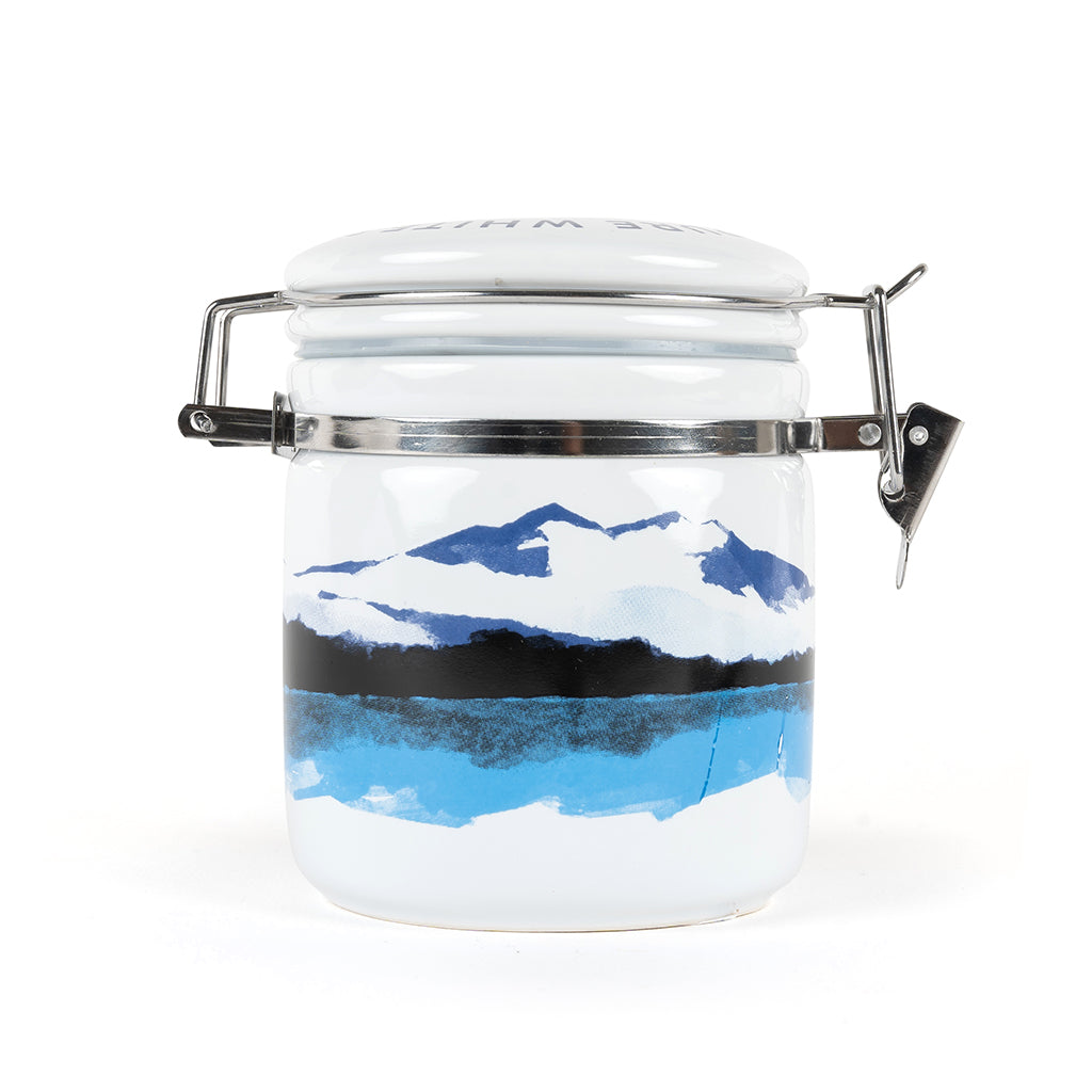 Halen Mon - Pure White Sea Salt From Wales in Watercolour Clamp Top Jar 100g