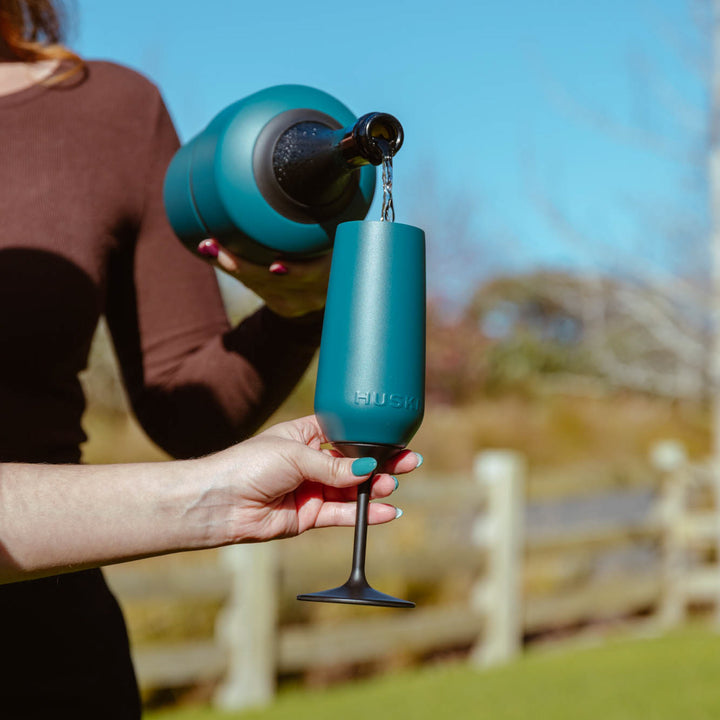 Huski Champagne Flute - Deep Teal