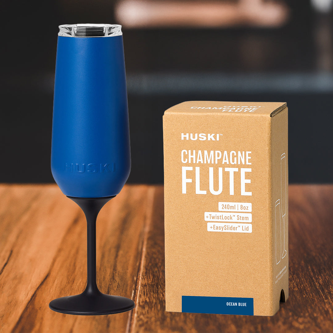 Huski Champagne Flute - Ocean Blue