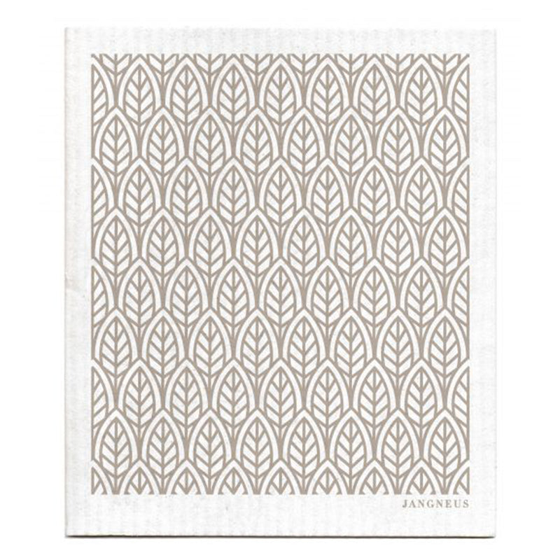Jangneus - Grey Leaves Dishcloth