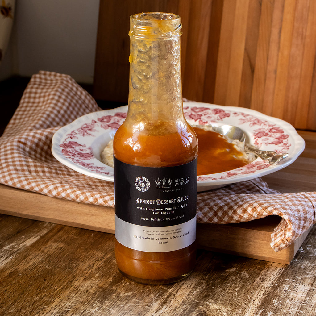 Apricot Dessert Sauce with Greytown Pumpkin Spice Gin Liqueur 300ml