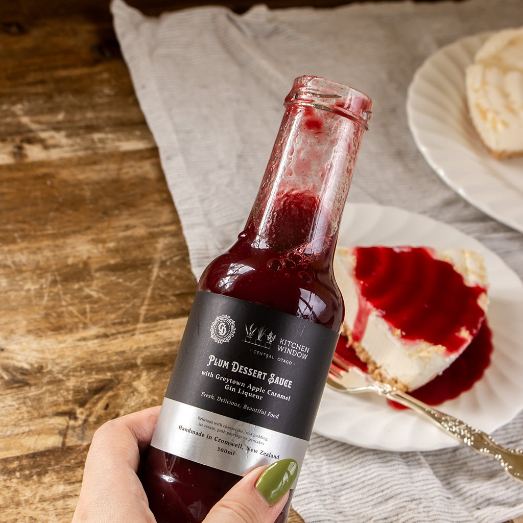 Plum Dessert Sauce with Greytown Apple Caramel Gin Liqueur 300ml
