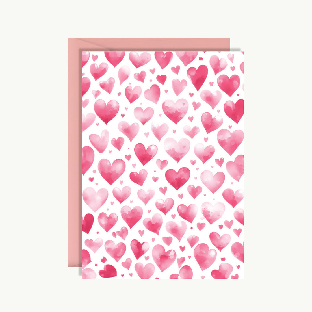 Greeting Card - Red love hearts