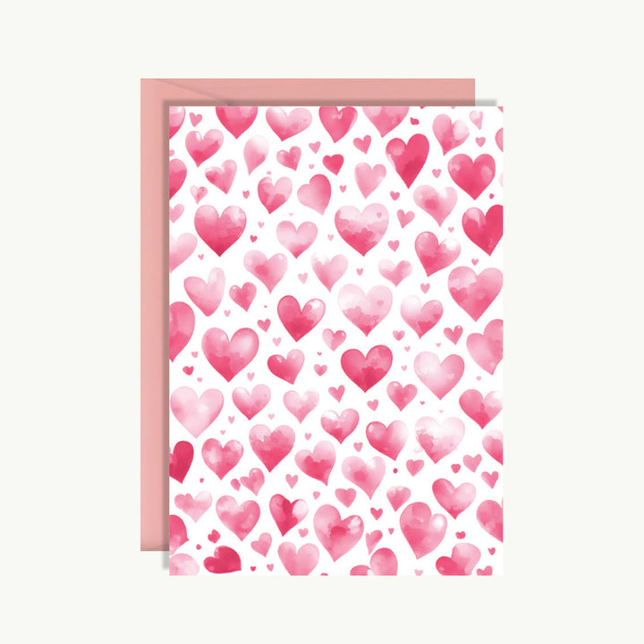 Greeting Card - Red love hearts