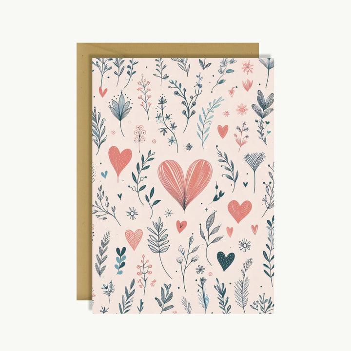 Greeting Card - Scribble Hearts