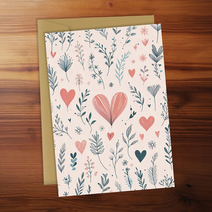 Greeting Card - Scribble Hearts