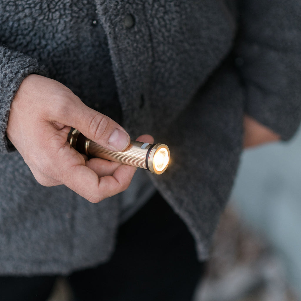 Barebones Mini Flashlight - Brass