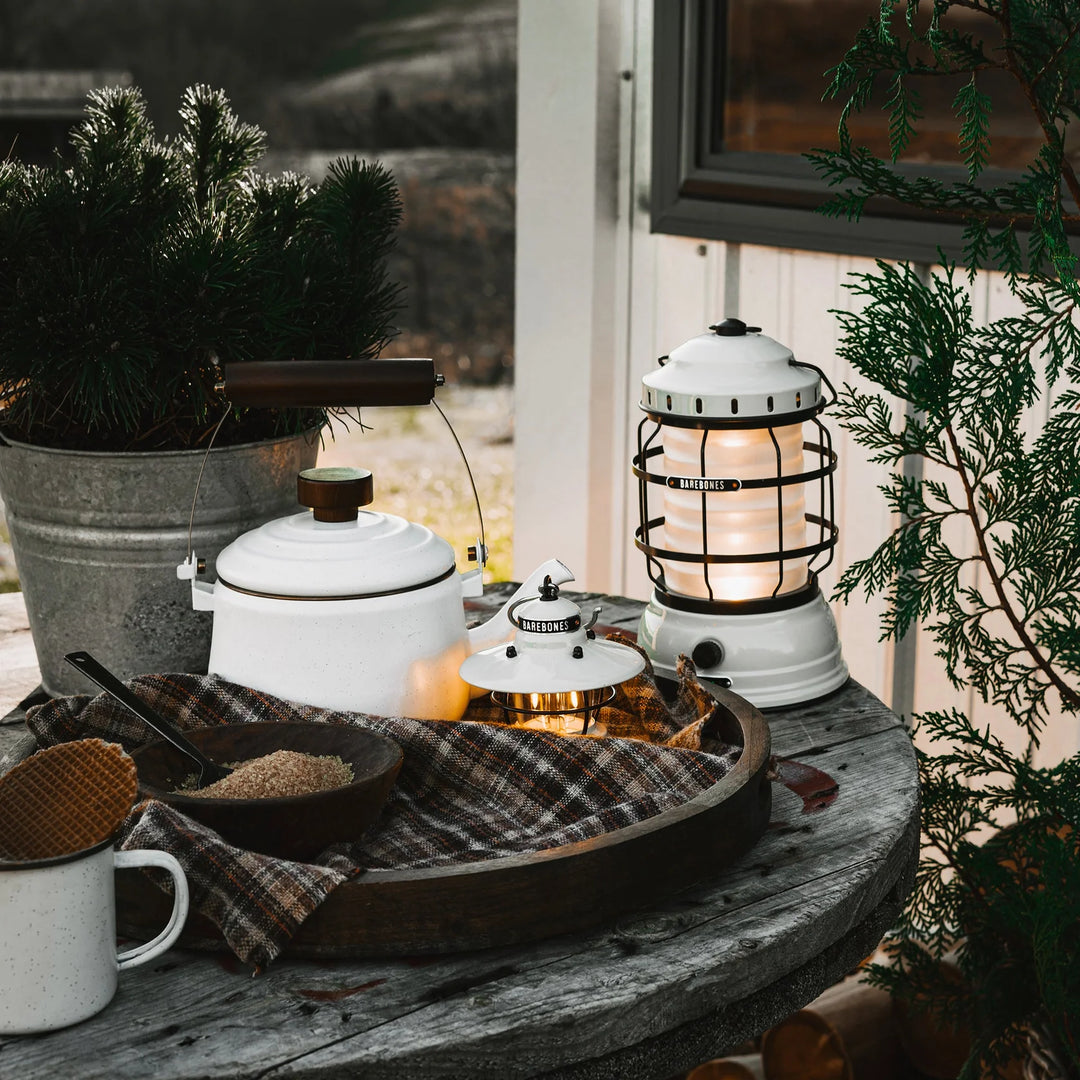 Barebones Forest Lantern - Vintage White