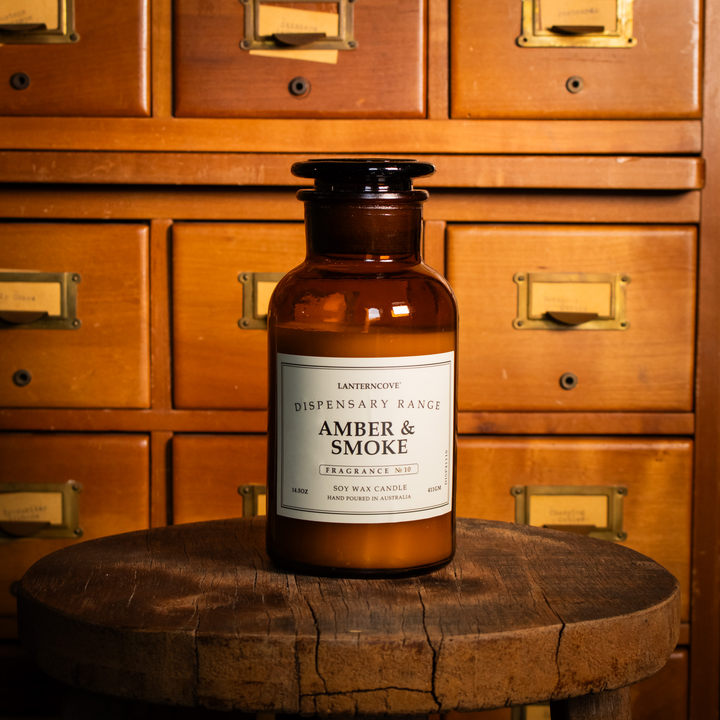 Lanterncove Dispensary Candle - Amber & Smoke