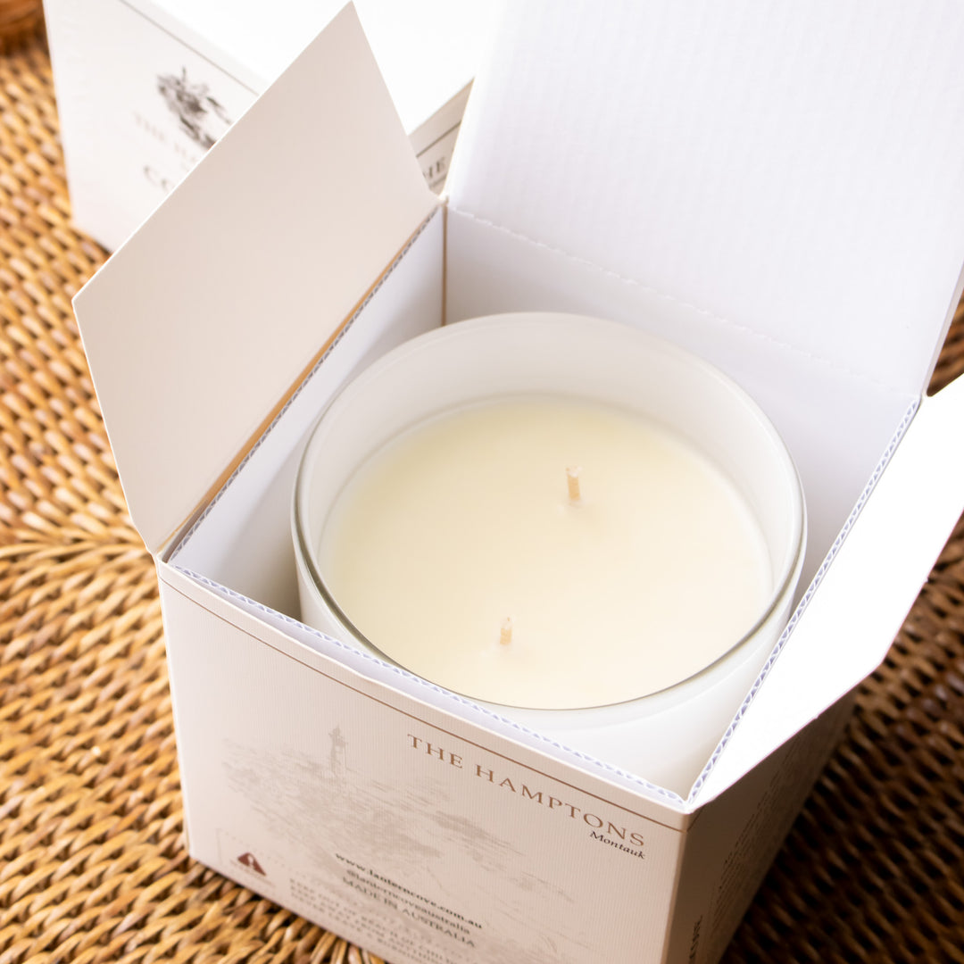 Lanterncove Hamptons Candle - White Wood Musk & Patchouli