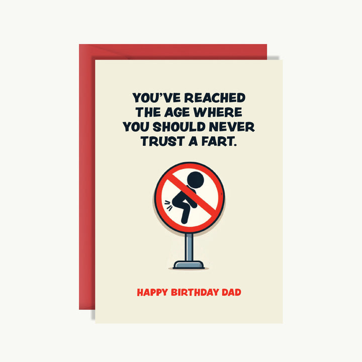 Happy Birthday Card - Never trust a fart