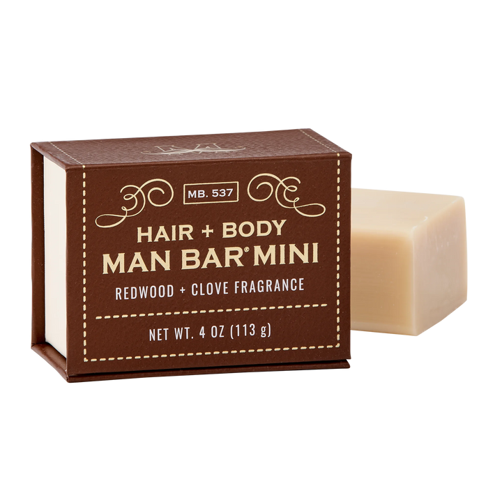 Man Bar Mini Hair & Body 113g / 4oz - Redwood & Clove