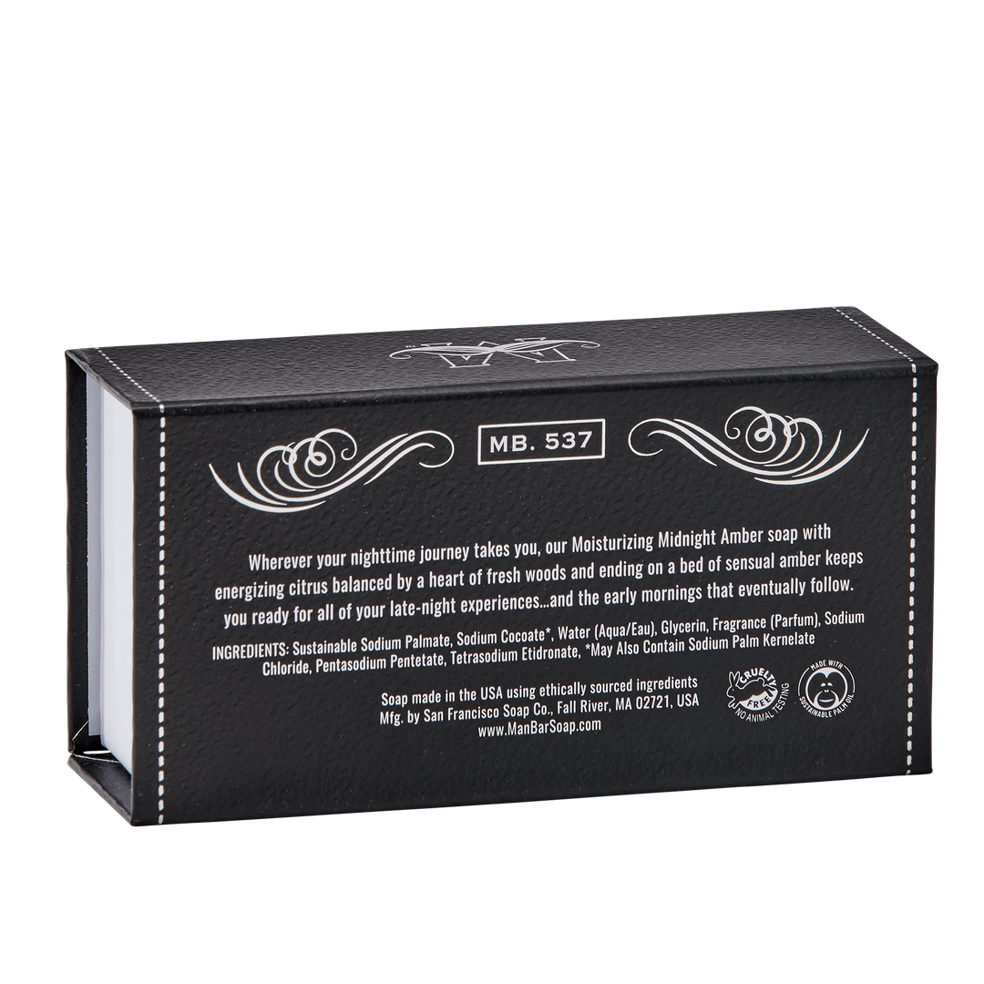 Man Bar Deep Moisturising Soap 283g / 10oz - Midnight Amber