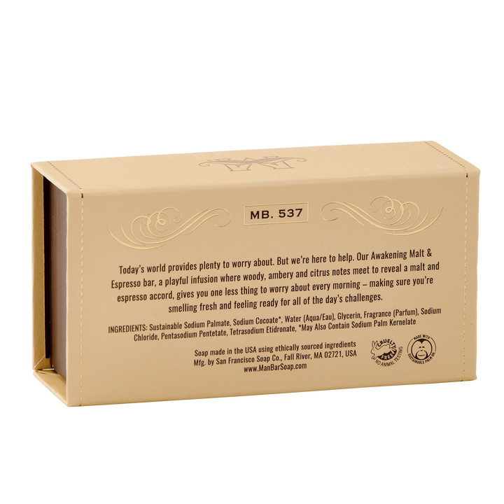 Man Bar Awakening Soap 283g / 10oz - Malt & Espresso