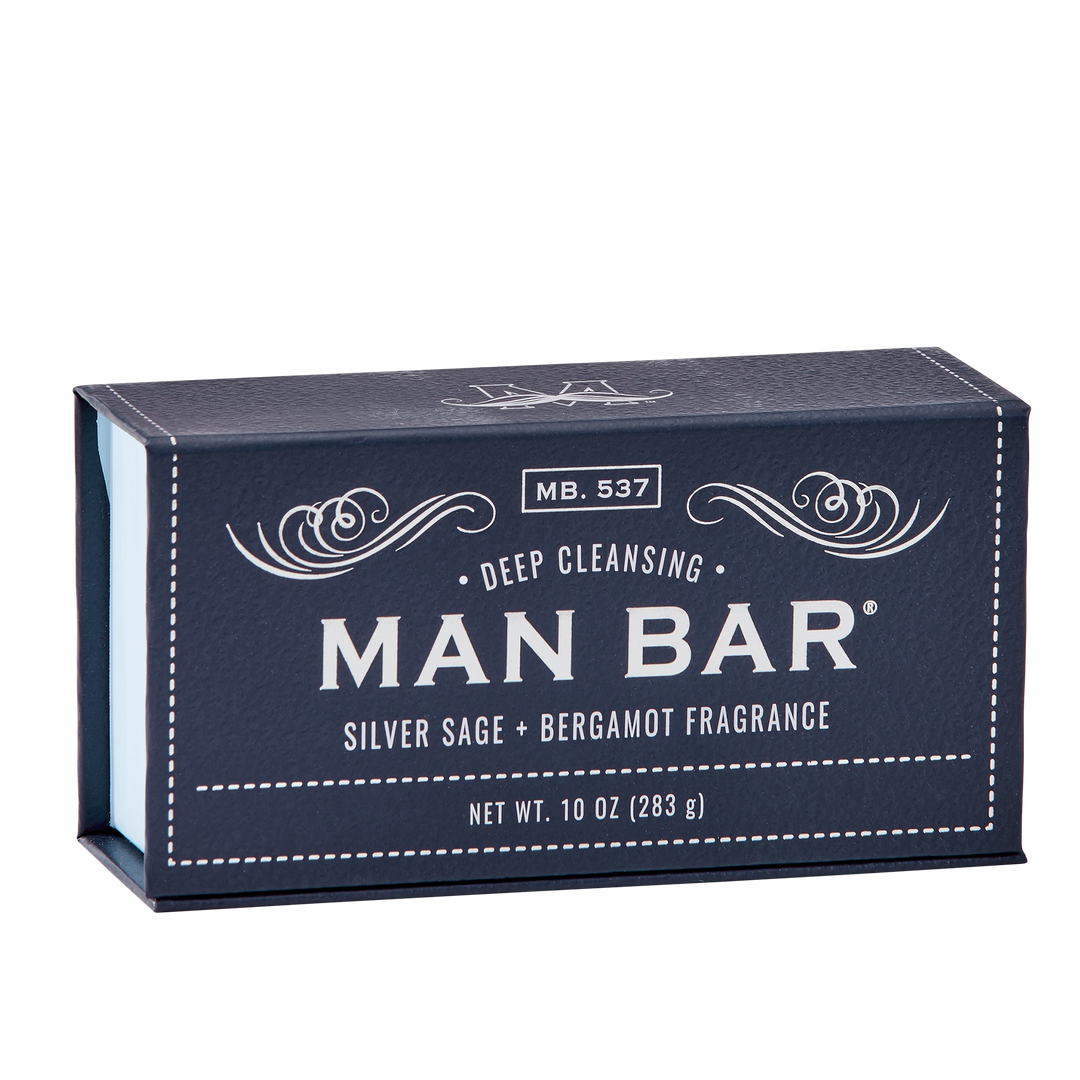 Man Bar Deep Cleanse Soap 283g / 10oz - Silver Sage & Bergamot