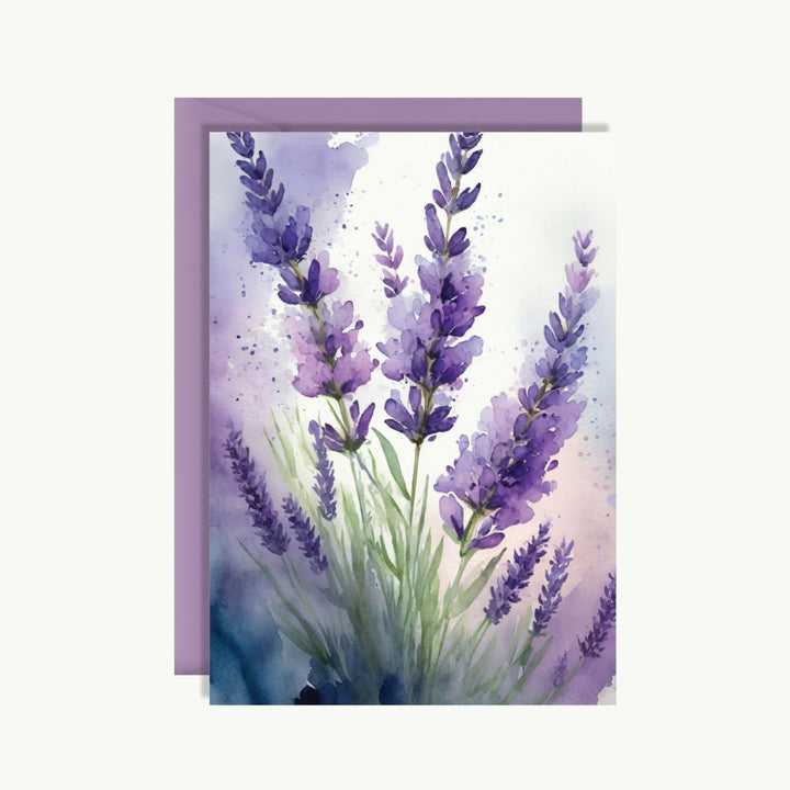 Greeting Card - Blue lavender