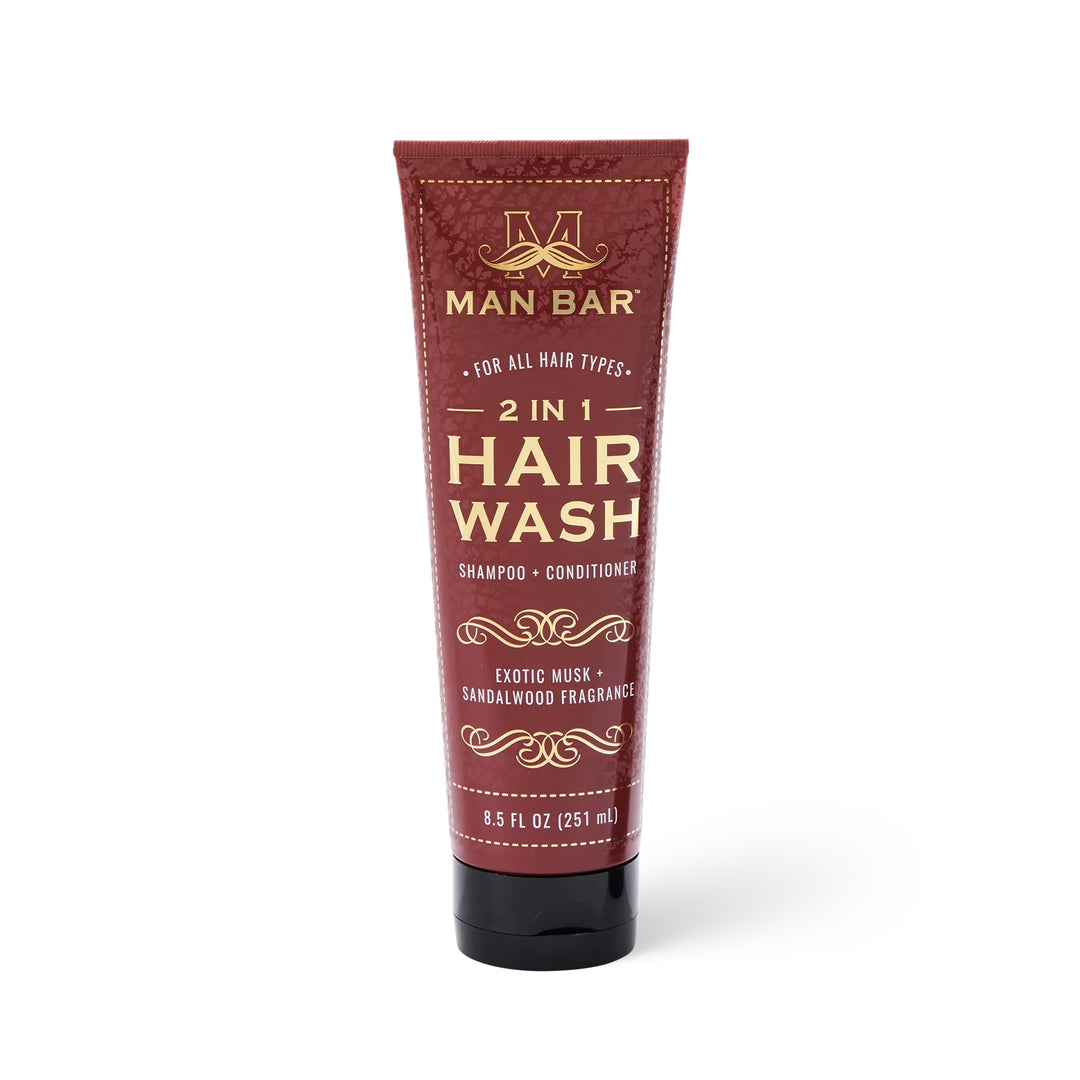 Man Bar 2-in-1 Hair Wash Shampoo + Conditioner 251ml / 8.5oz - Exotic Musk & Sandalwood