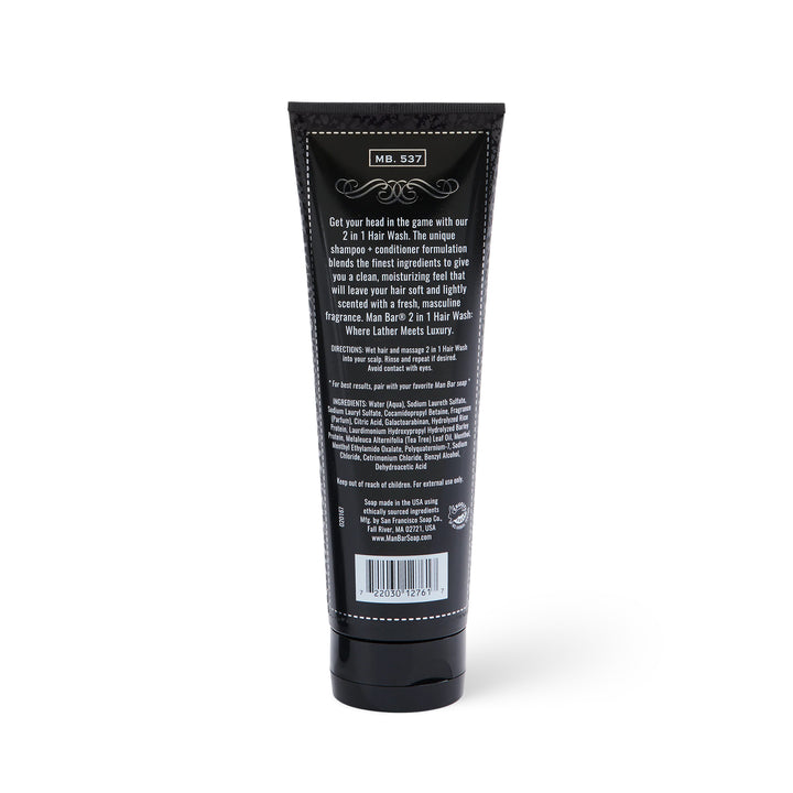 Man Bar 2-in-1 Hair Wash Shampoo + Conditioner 251ml / 8.5oz - Midnight Amber