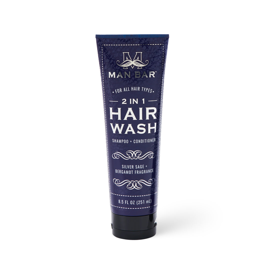 Man Bar 2-in-1 Hair Wash Shampoo + Conditioner 251ml / 8.5oz - Silver Sage & Bergamot