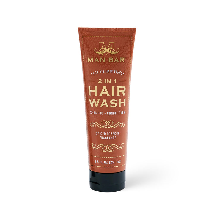 Man Bar 2-in-1 Hair Wash Shampoo + Conditioner 251ml / 8.5oz - Spiced Tobacco