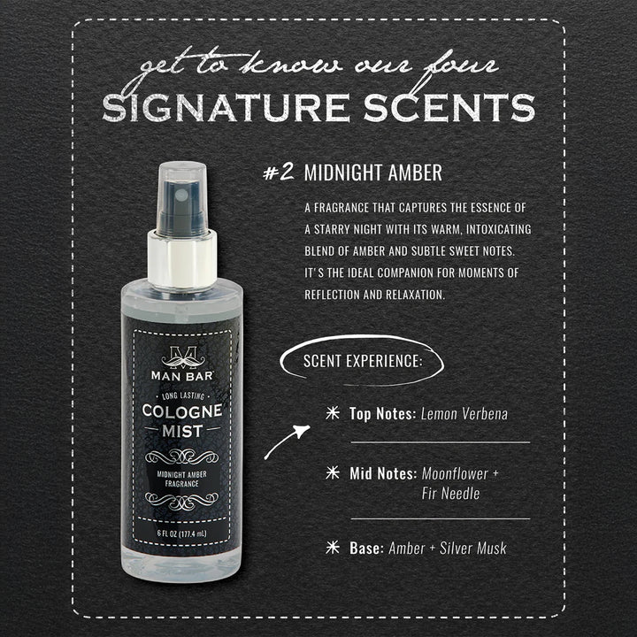 Man Bar Cologne Mist 177ml / 6oz - Midnight Amber