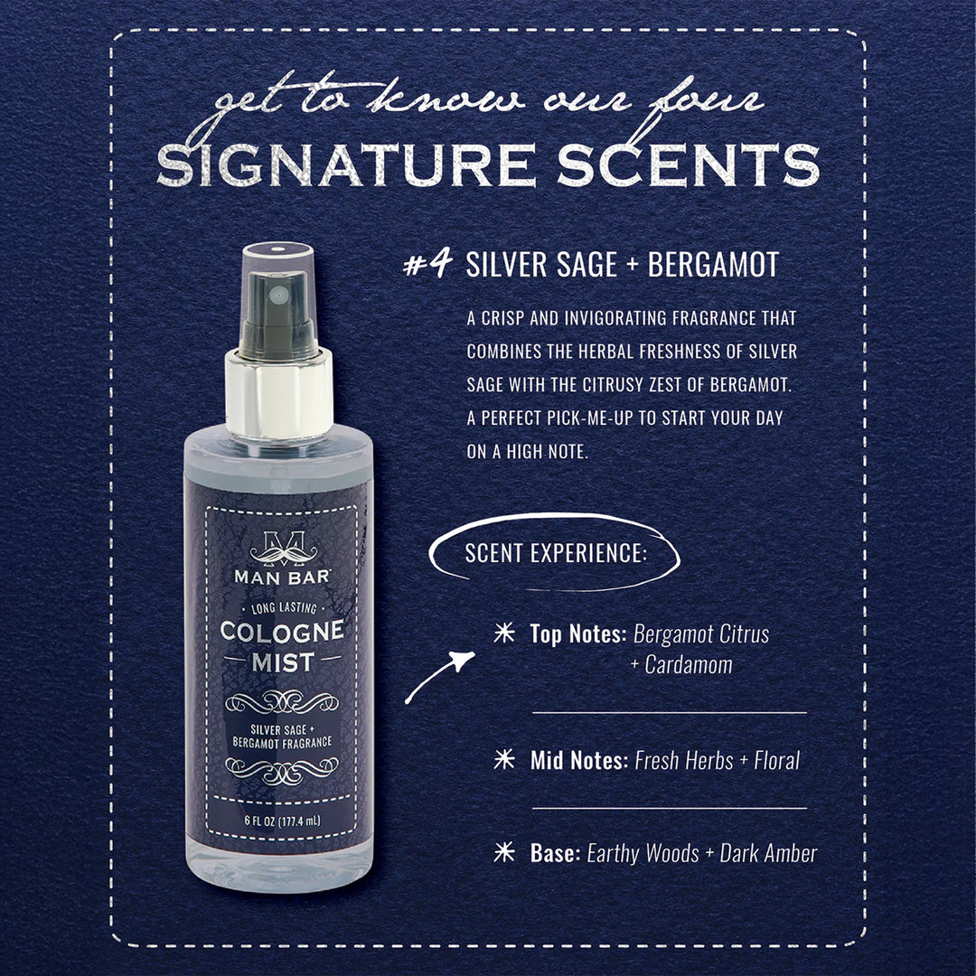 Man Bar Cologne Mist 177ml / 6oz - Silver Sage & Bergamot