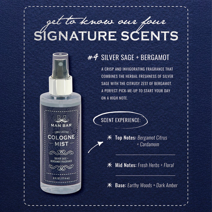 Man Bar Cologne Mist 177ml / 6oz - Silver Sage & Bergamot