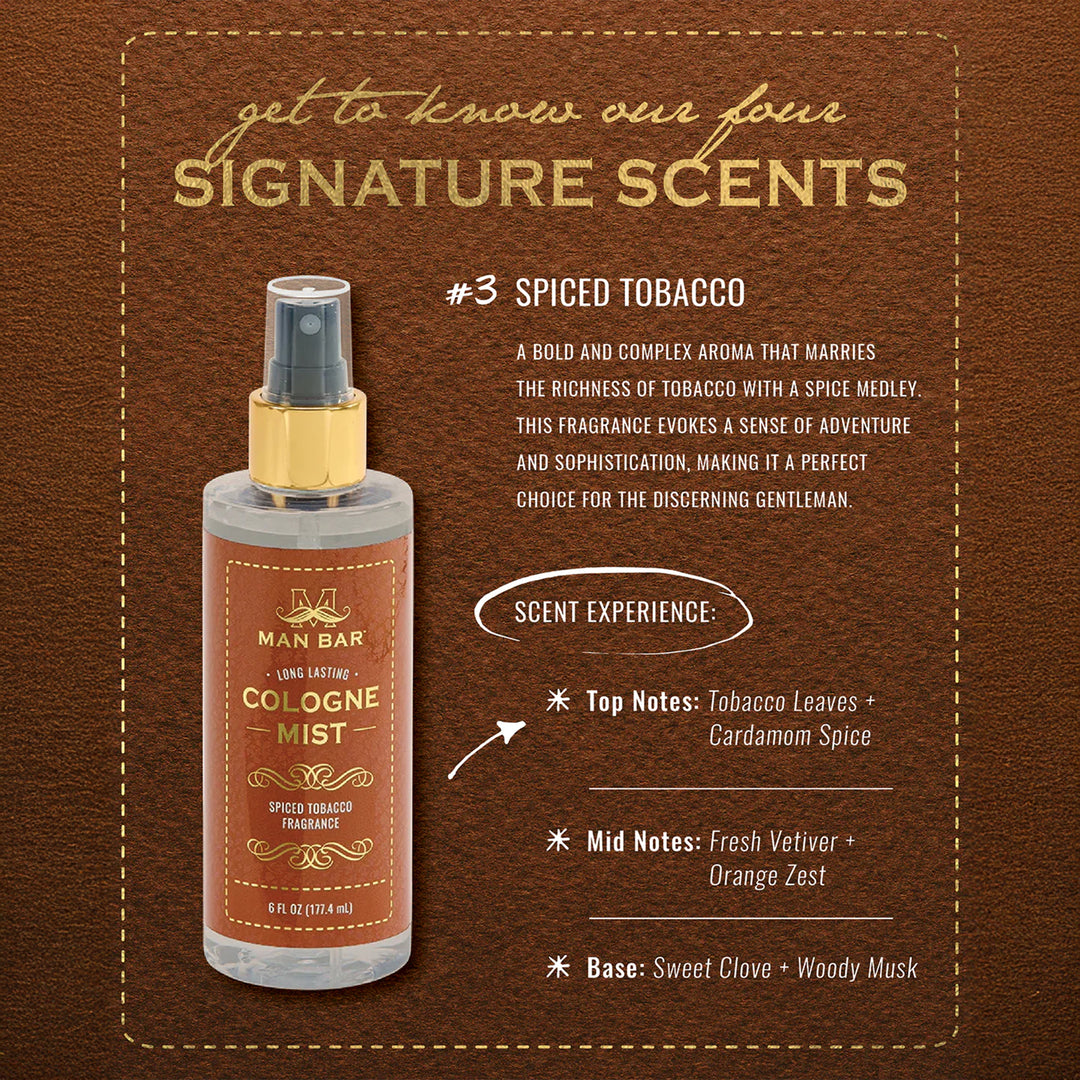 Man Bar Cologne Mist 177ml / 6oz - Spiced Tobacco