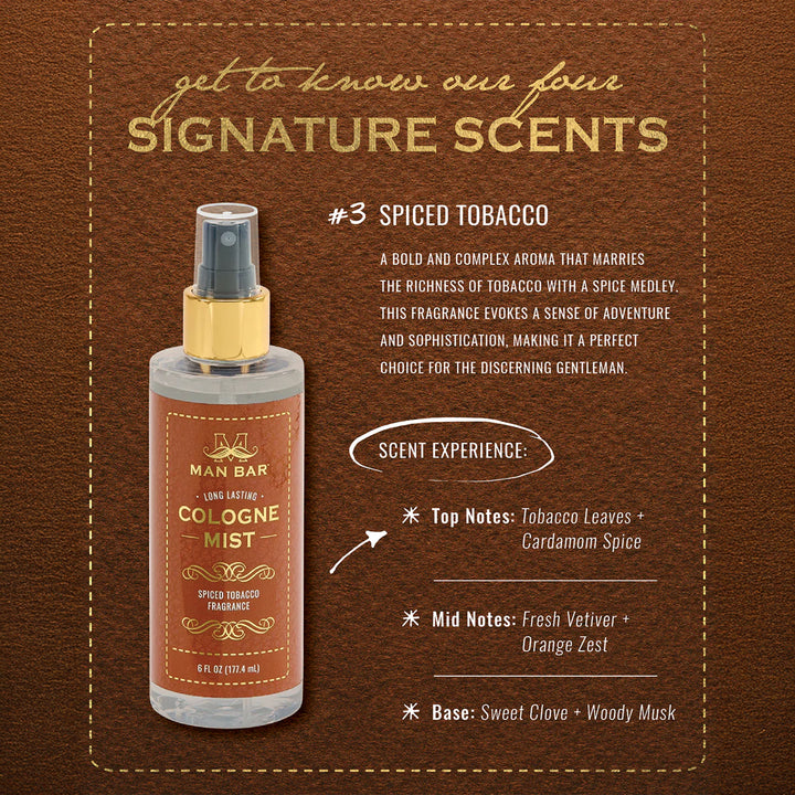 Man Bar Cologne Mist 177ml / 6oz - Spiced Tobacco