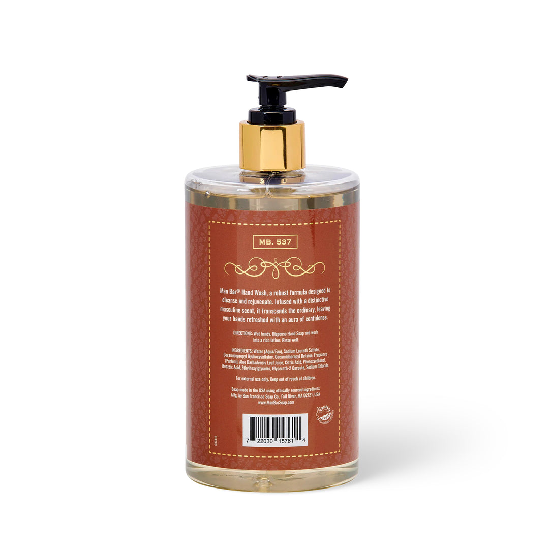 Man Bar Hand Wash 488ml / 16.5oz - Spiced Tobacco