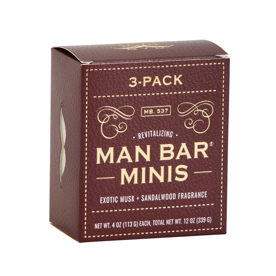 Man Bar Mini 3-Pack 113g / 4oz - Exotic Musk & Sandalwood