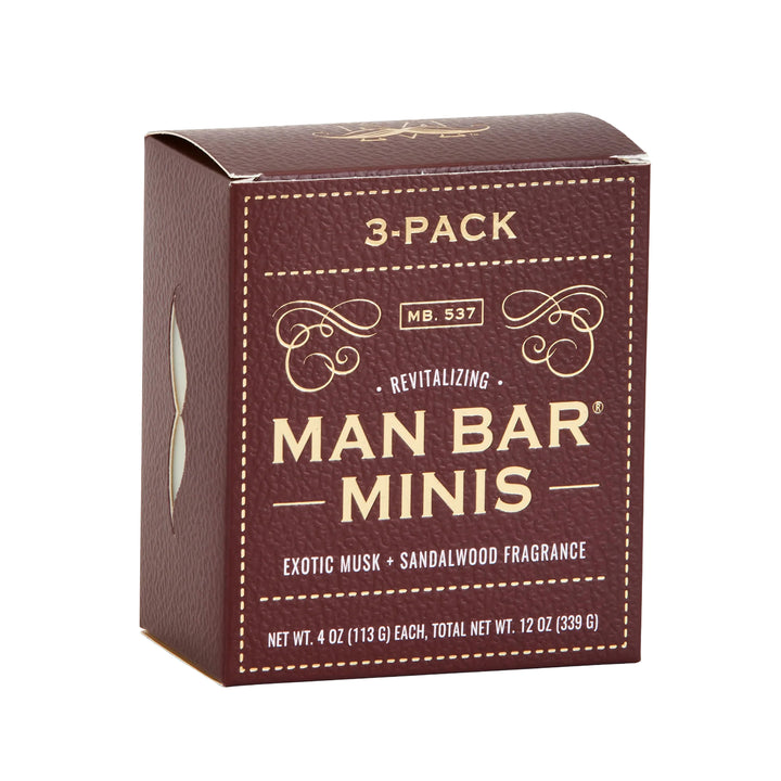 Man Bar Mini 3-Pack 113g / 4oz - Exotic Musk & Sandalwood