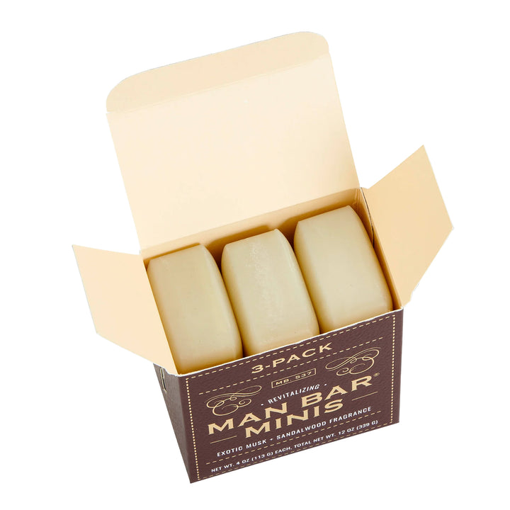 Man Bar Mini 3-Pack 113g / 4oz - Exotic Musk & Sandalwood