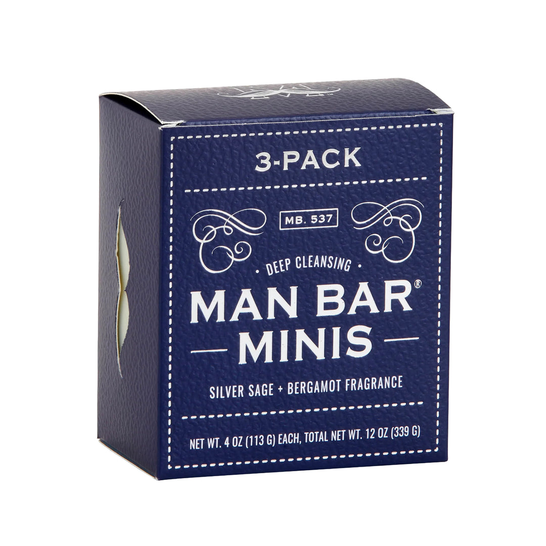 Man Bar Mini 3-Pack 113g / 4oz - Silver Sage & Bergamot