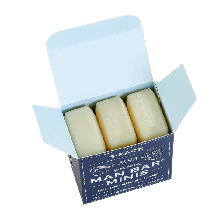 Man Bar Mini 3-Pack 113g / 4oz - Silver Sage & Bergamot
