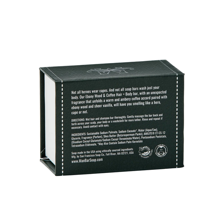 Man Bar Mini Hair & Body 113g / 4oz - Ebony Wood & Coffee