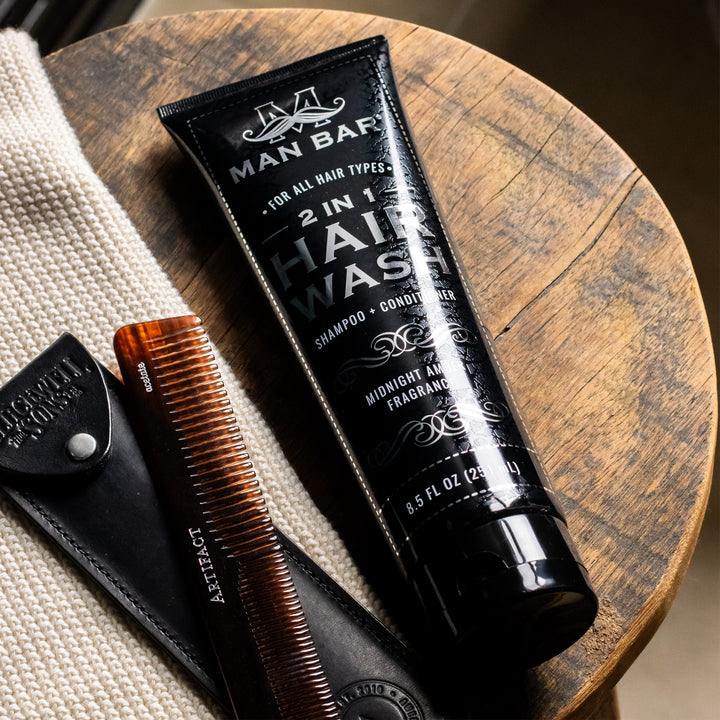 Man Bar 2-in-1 Hair Wash Shampoo + Conditioner 251ml / 8.5oz - Midnight Amber