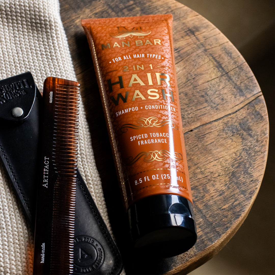 Man Bar 2-in-1 Hair Wash Shampoo + Conditioner 251ml / 8.5oz - Spiced Tobacco