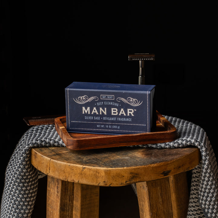 Man Bar Deep Cleanse Soap 283g / 10oz - Silver Sage & Bergamot