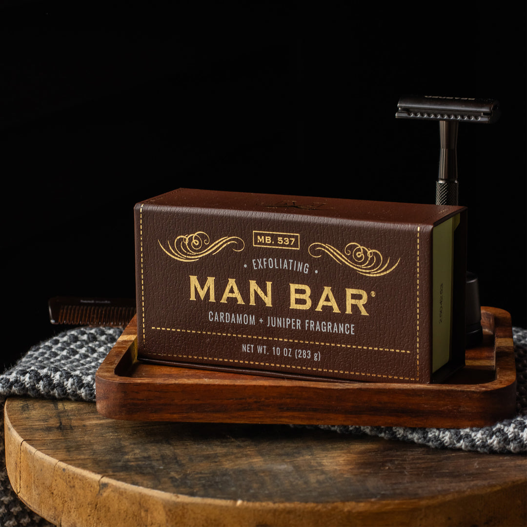 Man Bar Exfoliating Soap 283g / 10oz - Cardamon & Juniper