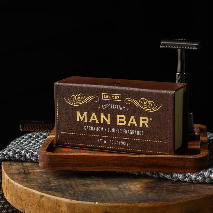 Man Bar Exfoliating Soap 283g / 10oz - Cardamon & Juniper