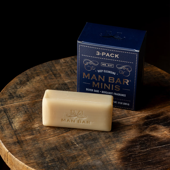 Man Bar Mini 3-Pack 113g / 4oz - Silver Sage & Bergamot