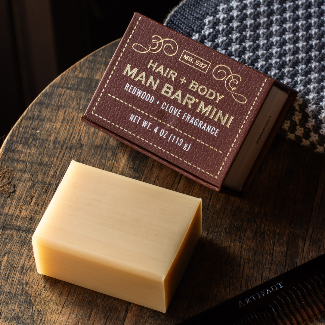 Man Bar Mini Hair & Body 113g / 4oz - Redwood & Clove