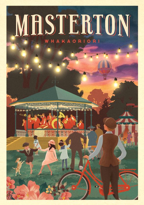 Limited Edition Art Print: PARK JAMBOREE - Masterton - Blackwell Press Exclusive