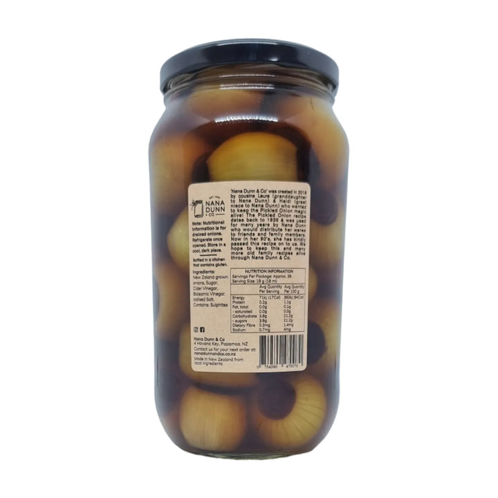 Nana Dunn and Co - Pickled Onions - Apple Cider Vinegar and Balsamic (1kg)